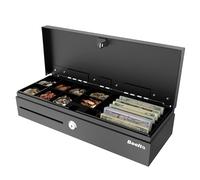 Beelta 18" Cash Drawer with Key for POS System -Removable Tray, 6 Bill/8 Coin Money Box with Micro Switch & Emergency Switch - RJ11/12 Compatible with Square, Clover, Epson Printers, BFT460B