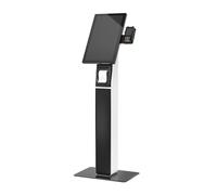 Beelta Kiosk VESA Floor Stand for 21.5/27-inch Displays All Metal, with Printer Storage and Card Reader Bracket