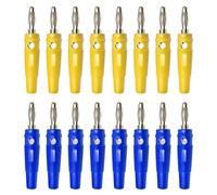 BEELUKY Banana Plugs 16 PCS 4mm Speaker Connectors for Speaker Cable Connectors Home Theater and Sound Systems (Blue/Yellow)