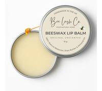 BeeLushCo Beeswax Lip Balm, 100% Natural Bees Wax, Shea Butter, Almond Oil & Essential Oils, Organic, Plastic Free, Moisturising & Reviving, Cold Sore Prevention, 15g, Handmade in UK (15g, Unscented)