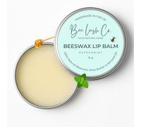 BeeLushCo Lip Balm, 100% Natural Beeswax, Shea Butter, Almond Oil Essential Oil Lipbalm, Organic, Plastic Free, Moisturising & Reviving, Cold Sore Prevention, 15g, Handmade in the UK (15g, Peppermint)