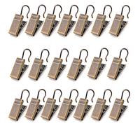 BEELY 20 Curtain Clips w/Hook - Antique Brass