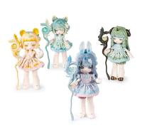 BEEMAI PENNY'S BOX ANTU Cute Beast Magic Series, 1 Set, 4 Boxes, Height Approx. 6.5 - 7.5 inches (16.5 - 19 cm), PVC & ABS, BJD Joint Action Figure, Painted, Present (Full Set)