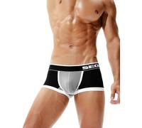 BEEMEN Low Rise Men's Underwear Men's Briefs Microfibre Ice Silk Brief Breathable Nylon Underwear, Icesilk Black, S