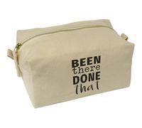 'Been There Done That' Canvas Wash Bag/Makeup Case (CS00045584)