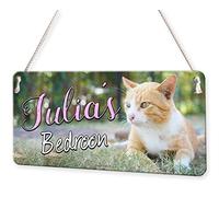 Beenanas Cat Kitten Photo Personalised Childs Bedroom Door Sign Name Plaque