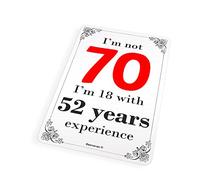 Beenanas I'm Not 70 Birthday Funny 70th Cute Fridge Magnet