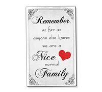 Beenanas Remember As Far As Anyone Knows We Are A Nice Normal Family Funny Fridge Magnet
