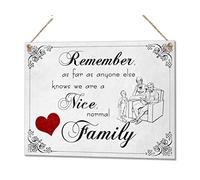 Beenanas Remember As Far As Anyone Knows We Are A Nice Normal Family Funny Metal Plaque Sign Wall Art