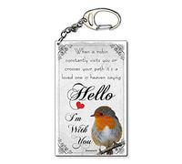 Beenanas Robin Sympathy Loved One In Heaven Small Plastic Keyring Keychain Bag Charm