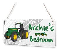 Beenanas Tractor Farm Personalised Childs Bedroom Door Sign Name Plaque