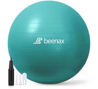 Beenax Exercise Gym Ball 55cm 65cm 75cm - Anti-Burst, Fitness & Pregnancy | Swiss Ball with Pump & Exercise Guide for Yoga, Pilates, Core Training, Balance, Stability, Labour, Birthing, Physio & Rehab