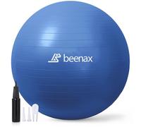 Beenax Exercise Gym Ball 55cm 65cm 75cm - Anti-Burst, Fitness & Pregnancy | Swiss Ball with Pump & Exercise Guide for Yoga, Pilates, Core Training, Balance, Stability, Labour, Birthing, Physio & Rehab