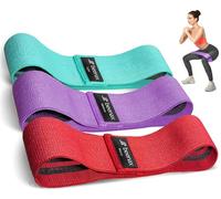 Beenax Fabric Resistance Bands Set, Non-Slip Exercise Bands for Women Men, 3 Levels Workout Loop Bands for Glutes, Hips, Booty, Legs for Home Fitness, Squat, Pilates, Yoga
