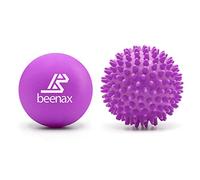 Beenax Lacrosse & Hard Spiky Massage Ball Set - Trigger Point, Myofascial Release, Plantar Fasciitis, Deep Tissue, Muscle Relief, Yoga, Pilates, Physio, Rehab - Relieve Stress and Relax Tight Muscle