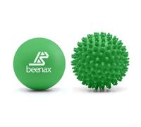 Beenax Lacrosse & Hard Spiky Massage Ball Set - Trigger Point, Myofascial Release, Plantar Fasciitis, Deep Tissue, Muscle Relief, Yoga, Pilates, Physio, Rehab - Relieve Stress and Relax Tight Muscle