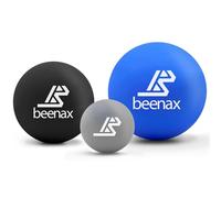 Beenax Lacrosse Massage Ball (Set of 3) - Trigger Point, Myofascial Release, Plantar Fasciitis, Deep Tissue, Yoga, Pilates, Rehab, Physio - Shoulders, Neck, Back, Foot, Body