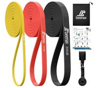 Beenax Resistance Bands Pull Up Assist Bands Set - Thick, Heavy Different Levels Workout Exercise Bands for CrossFit, Powerlifting, Muscle and Strength Training, Stretching, Mobility, Yoga - Men Women