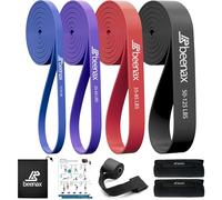 Beenax Resistance Bands Pull Up Set, 4 Levels Exercise Bands Men Women for Calisthenics, Powerlifting, Bodyweight Training, Stretching, Mobility, Yoga, Pull Up Assistance Bands with Door Anchor