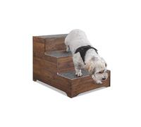 beeNbkks Dog Stairs Furniture, Extra Wide Wooden Pet Steps for Medium Large Dogs and Cats, Non-Slip Pet Ladder for Elderly Injured Pets Short Legged Puppy to Reach Couch Sofa High Bed Windowsill