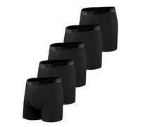 BEENIUBEE 5 Pack Incontinence Pants for Men, Washable Mens Boxers with Ultra-Absorbent Protective Pads, Leakproof Reusable Odor Control Underwear Trunks for Going Out Driving Post-Surgery (Black, L)