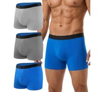 BEENIUBEE Incontinence Pants for Men 3 Pack,Washable Cotton Boxer Shorts with Absorbent Protective Pads,Reusable Leakproof Underwear,Odor Control for Going Out & Post-Surgery(Multicolor01,L)