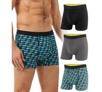 BEENIUBEE Incontinence Pants for Men,50ML Absorbent Washable Incontinence Boxers Brief for Men, Reusable Leakproof Boxer Underpants,Underwear Trunks 3 Pack(Multicolor01,M)