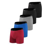 BEENIUBEE Incontinence Underwear for Men 150ML Absorbent Washable Reusable Heavy Flow Bladder Cotton Leak Proof Protective Boxer Briefs 5 Pack (Multicolor03, Small)