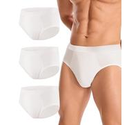 BEENIUBEE Mens Incontinence Pants,150ML Ultra-Absorbent Cotton Incontinence Pants,Washable Reusable Leakproof Boxer Underpants,Underwear Trunks 3 Pack(White,2XL)