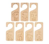 Beenle-Icey 7Pcs Wooden Baby Closet Dividers,Baby Closet Size Divider,Double-Sided Baby Clothing Dividers from Newborn to 24 Month,Nursery Infant Wardrobe Divider Gift,Newborn Baby Shower(Cartoon)
