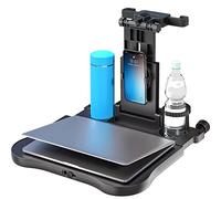 Beenle-Icey Car Backseat Tray Foldable Seat Back Laptop Desk Stable Auto Back Seat Organizer Vehicle Eating Food Table with Swivel Cup Phone Holder Passenger Travel Tray