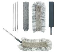 Beenle-Icey Gap Dust Cleaner Retractable 1.8meter Microfiber Gap Dust Brush Extendable Long Handle Flat Duster Cleaner Tool with 2 Duster Head Cloth for Sofa Bed Furniture Bottom Ceiling Fan Blinds