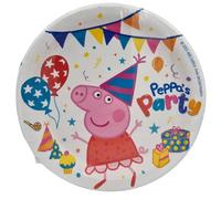 BeenSmile, 8 Peppa Pig 23 CM Plates, Disposable Children's Birthday Party Plates, Themed Party Decoration Items