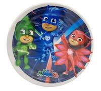 BeenSmile, 8 PJ Masks 18 CM Plates, Disposable Children's Birthday Party Plates, Themed Party Decoration Items