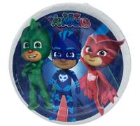 BeenSmile, 8 PJ Masks 23 CM Plates, Disposable Children's Birthday Party Plates, Themed Party Decoration Items