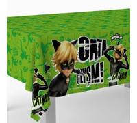BeenSmile, CAT NOIR Tablecloth, Birthday Decoration Tablecloth, Children's Party Supplies, Celebrations and Birthdays, 1 Unit, 120x180 CM