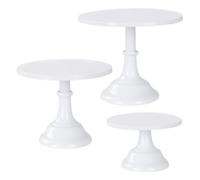 BEEOFICEPENG 3Pcs Cake Stand, Cake Stand, Tall Cake Stands for Dessert Table, Perfect Display for Wedding Graduation,White Easy Install
