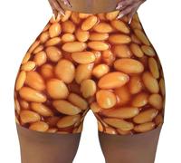 BEEOFICEPENG Baked Beans, Women's Workout Shorts, Womens Stretch Soft Gym Shorts Running Shorts Sportshorts
