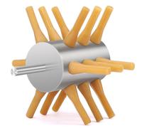 BEEOFICEPENG Chicken Plucker Drill Attachment Stainless Steel Chicken Plucker Drill Attachment 18-Fingers