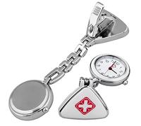 BEEOFICEPENG Clip Nurse Doctor Pendant Pocket Quartz Watch Triangle Nurse's Table