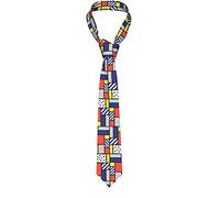 BEEOFICEPENG Mens Ties Abstract Modern Geometric Shapes Men's Neckties Business Neckties Suit Tie Soft Wedding Gentleman Formal Tie