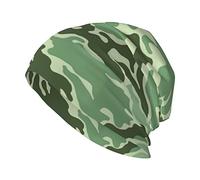 BEEOFICEPENG Skull Cap,Beanie Caps Knitted Hat Balaclava Slouchy Beanie Hat Running Hat Unisex,Green Camouflage