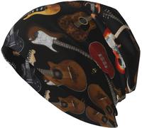 BEEOFICEPENG Skull Cap,Guitars,Knitted Hat Polyester Balaclava Slouchy Beanie Hat Running Hat