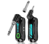 BEEONE 2.4GHz Mini Wireless Guitar System with 4 Channels (Rotaing Head, Black)