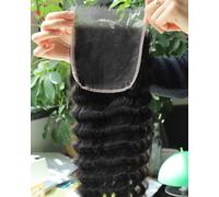 BEEOS Deep Wave 6x6 SKINLIKE Real HD LaceClosure, Pre-Plucked Bleached Knots 0.10mm Ultra-thin Invisible HD Lace Human Hair 18 Inch