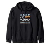Beep If You Love Adventure - Positive Message Zip Hoodie