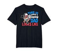 Beeping Dad Metal Detector Detectorist Funny Metal Detecting T-Shirt, Men's Big and Tall, Black, 2X Tall