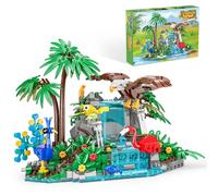 BeepZipp - Rainforest Animal Building Set - 898 Pieces Waterfall Botanical Building Toy Set, Eagle, Flamingo and Peacock Animal Games, STEM Educational Gift