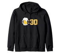 Beer 30 Distressed Cool Retro Funny Meme for Beer Drinkers Zip Hoodie