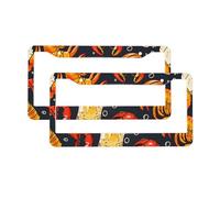 Beer and crawfish pattern License Plate Frame 12x6 Inch, Car License Plate Cover for Sedan SUV Truck, Stylish Vehicle Decoration Gift(With Accessories)